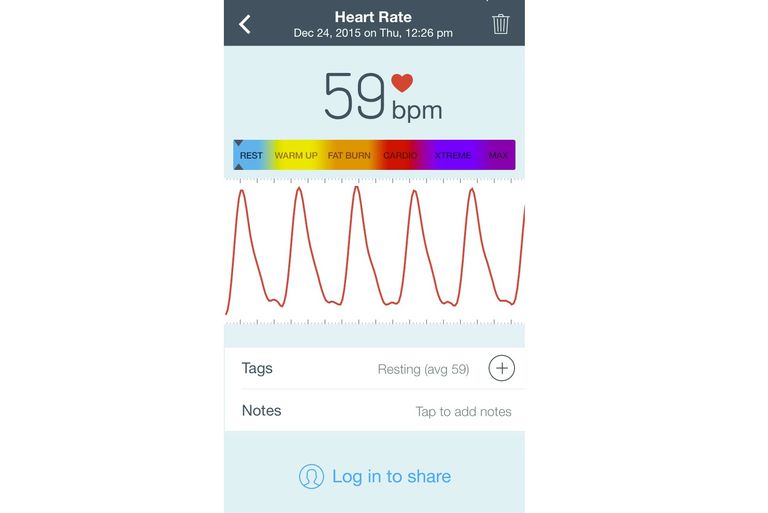Heart Rate, dela dina, dina resultat, eller Android