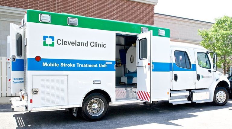 mobil stroke-enhet, Cleveland Clinic, Health Science, Health Science Center, initiala stroke