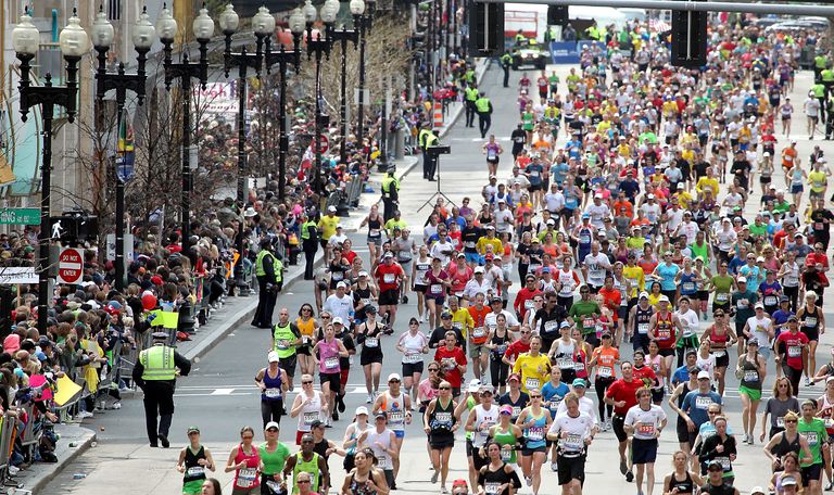 Boston Marathon, måndag april, 2017 Boston, 2017 Boston Marathon, april från